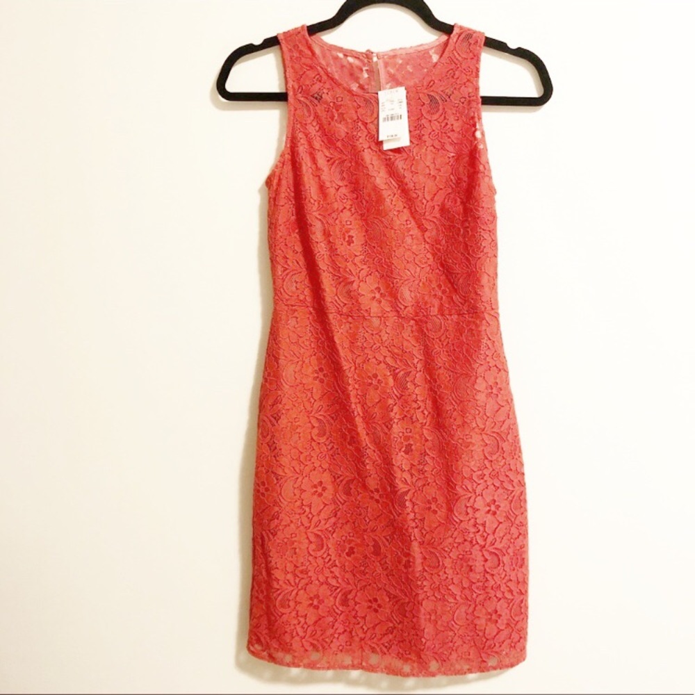 Beautiful red lace dress j crew BNWT